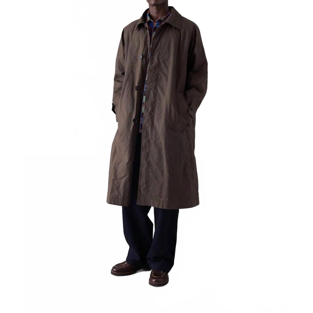 NEW TOAST waxed cotton trench coat in rye